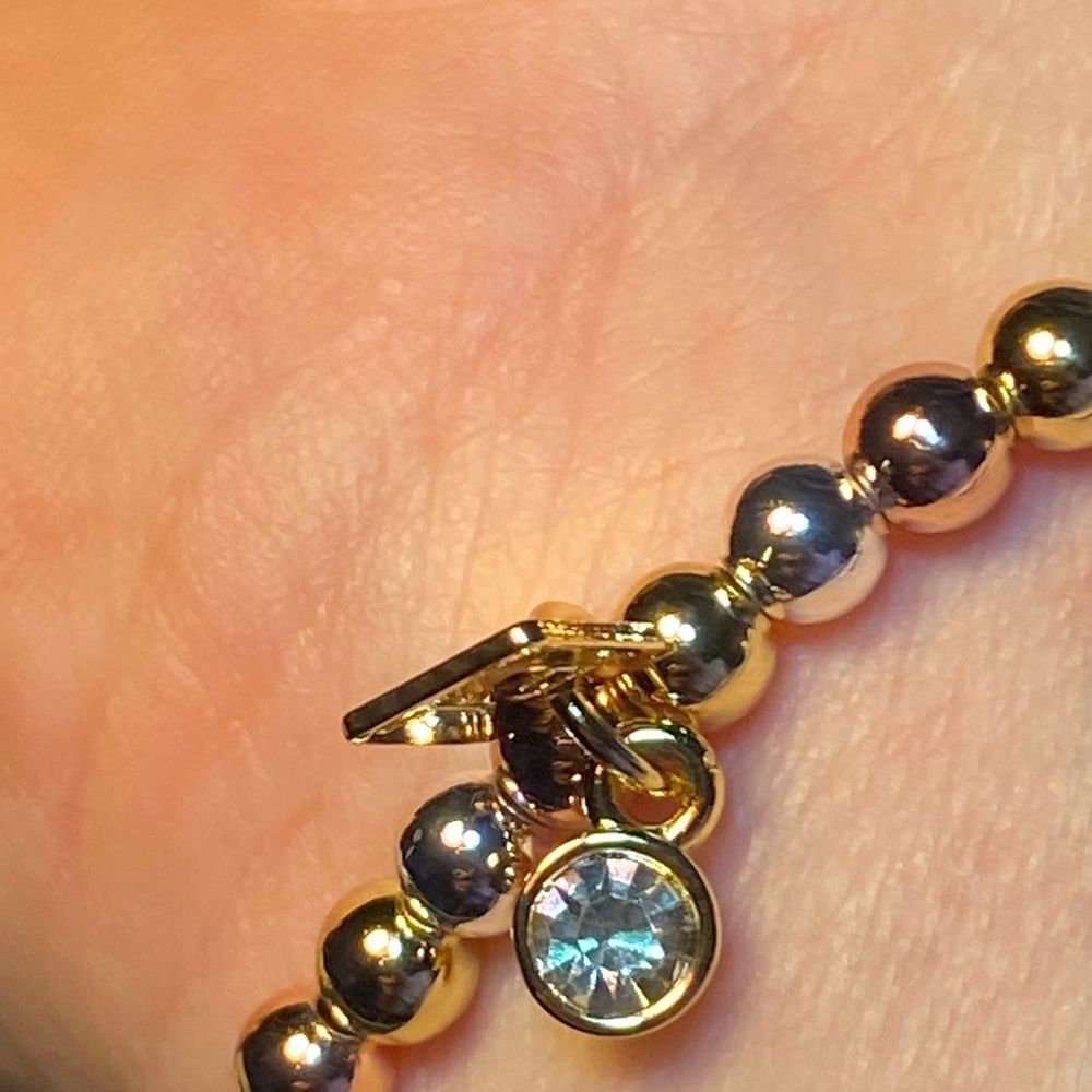 NWT ❤️ CUTE BIRTHDAY VALENTINES HEART LOVEY BRACELET TRI COLOR METAL BEADS - Picture 4 of 13